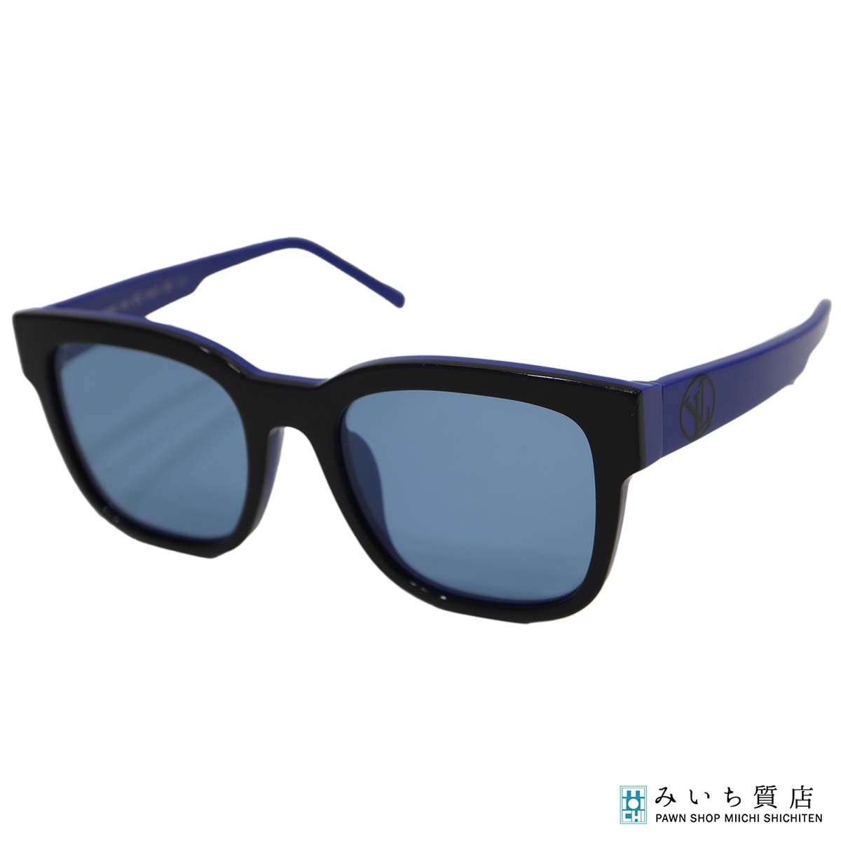 LOUIS VUITTON ルイヴィトン LV アウタースペース サングラス Z1095E 53□21 145 度なし メガネ ブラック×ブルー 袋箱 ok1636
