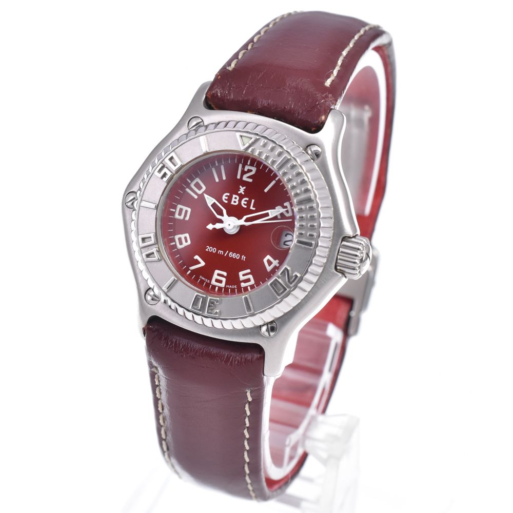 エベル EBEL E9087321 ディスカバリー デイト レッド クォーツ