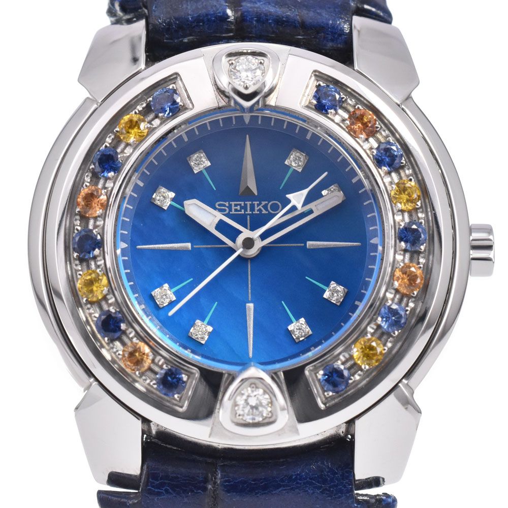 セイコー SEIKO 4J45-0AH0 / SRXJ029 ミラグロ バーゼルワールド 限定品 ダイヤモンド クォーツ レディース 美品 箱付き 腕時計 N#148573
