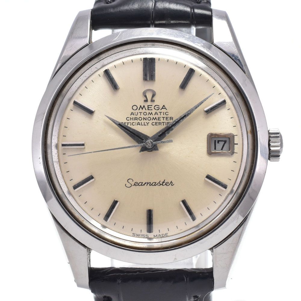 オメガ OMEGA 166.010 シーマスター クロノメーター Cal.564 シルバー 自動巻き メンズ 良品 腕時計 N#148823