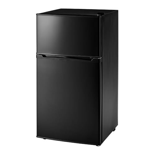 simplus 冷蔵庫 小型 2ドア 90L 家庭用 冷凍庫 一人暮らし オフィス 新生活 2ドア 省エネ 右開き シンプラス SP-90LD2 コンパクト 大容量 シンプル 温度調整可 静音 (2ドア/90L, ブラック)Ju