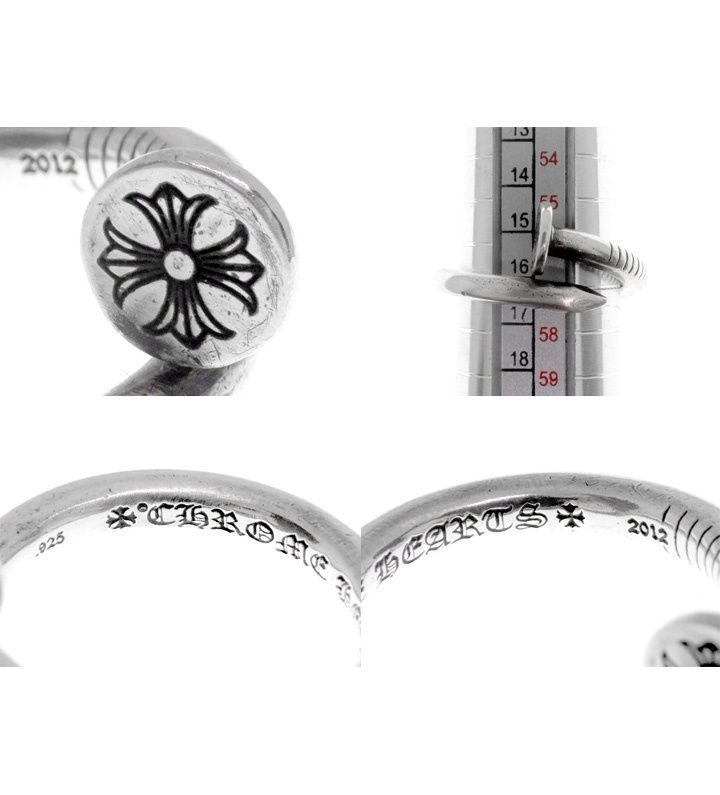 クロムハーツ CHROME HEARTS 【 NAIL FLAT RING 】 ネイル フラット
