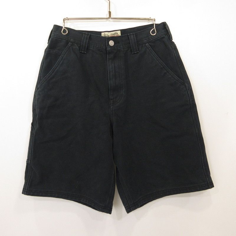 【姫路東店】 中古 STUSSY | ステューシー ショートパンツ WASHED CANVAS WORK SHORT 112327 ブラック サイズ：28 【107】