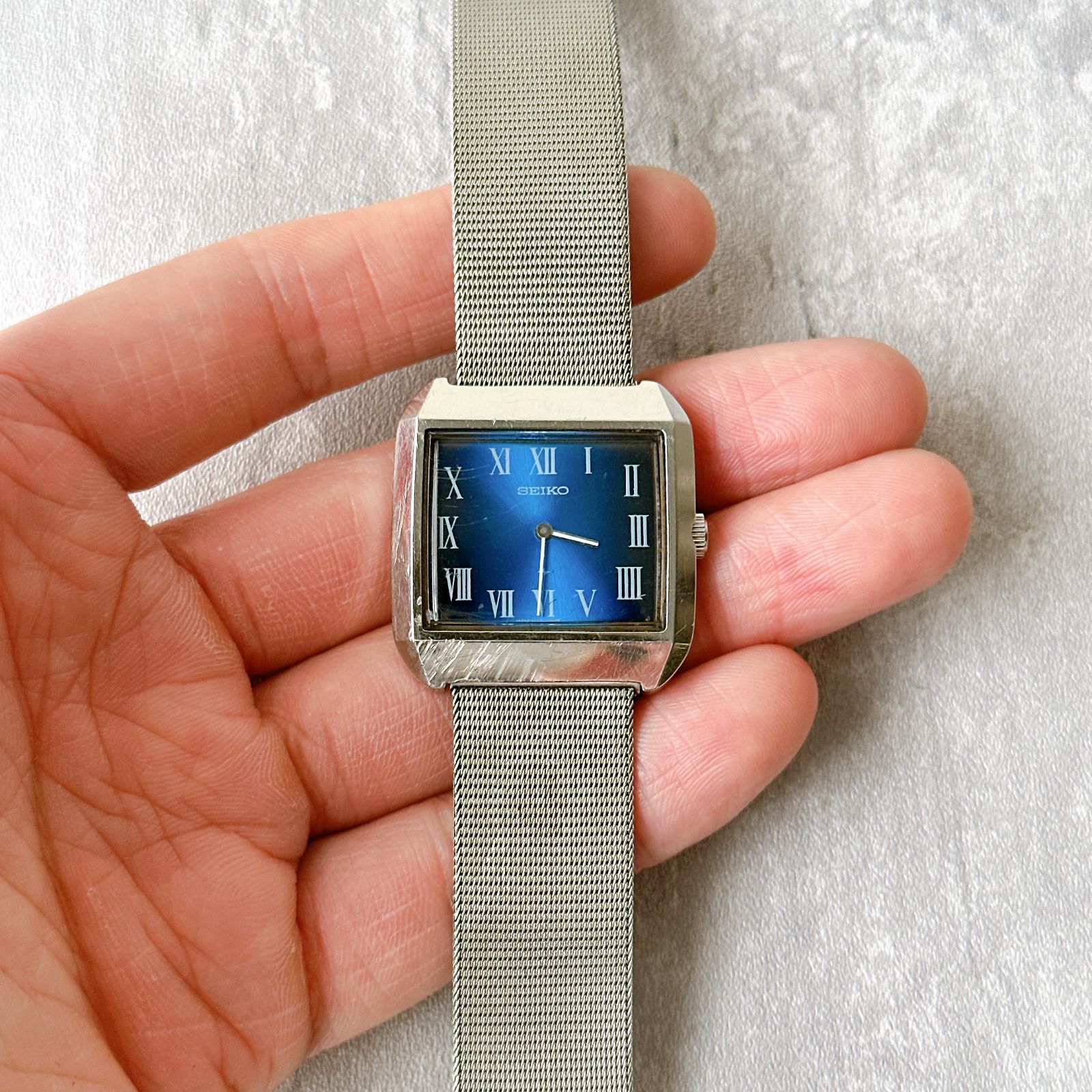 メンズ 【希少】SEIKO セイコー 腕時計 シャリオ スクエア 