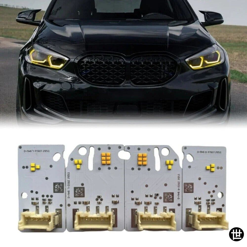 イエローエンジェルアイDRL 2019 - 2023 BMW 12シリーズ F40 118I F44 228IX M235IX LEDヘッドライトデイタイムライトボードセット レッド