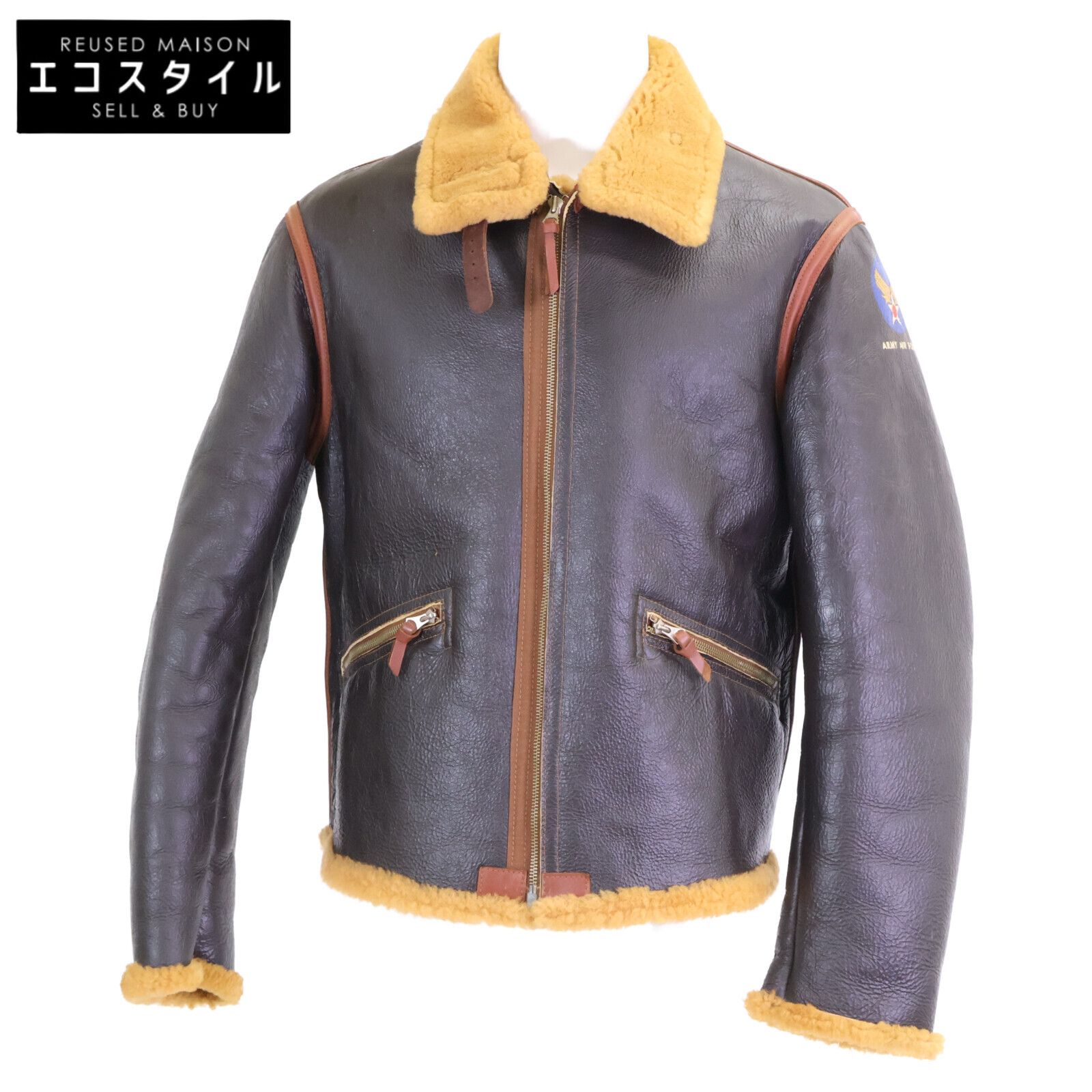 THE REAL MCCOY'S　ザリアルマッコイズ　MJW-812014 D-1 ムートン フライトジャケット　M