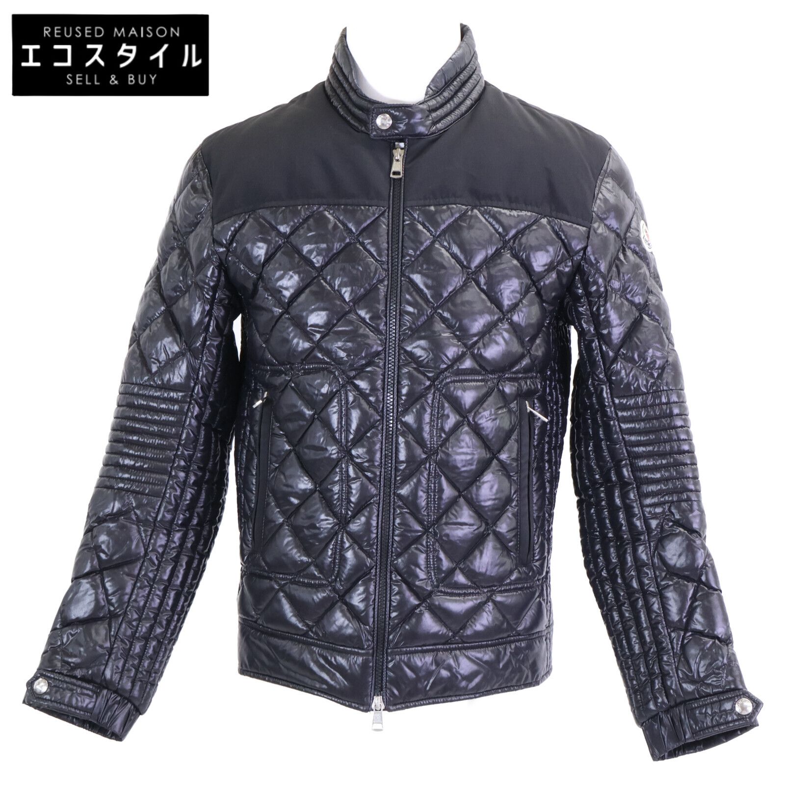 MONCLER　モンクレール　【美品】VERAN ヴェラン キルティング ライダース ダウンジャケット　1