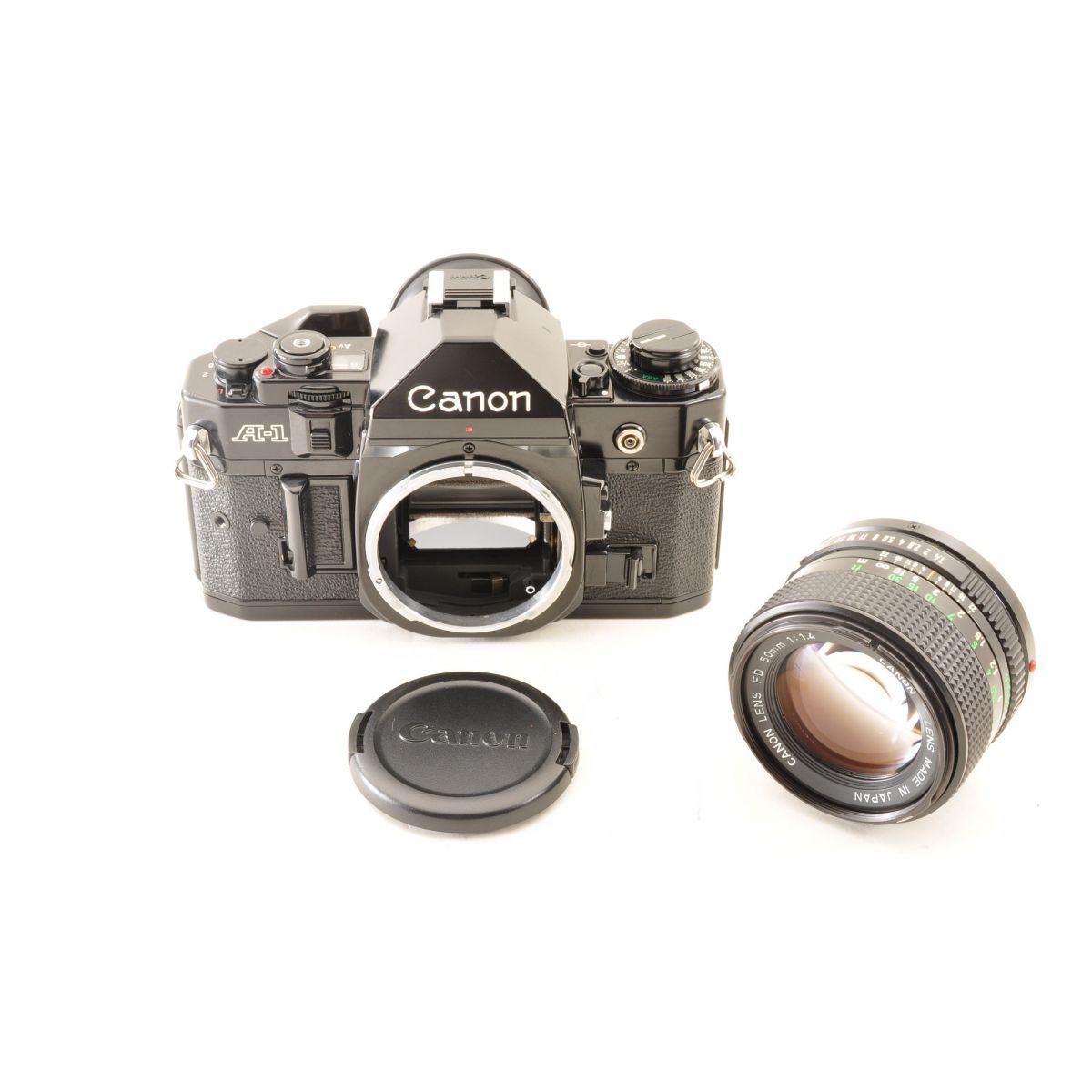 Canon A-1 ブラック 一眼レフ フィルムカメラ New FD 50mm f1.4