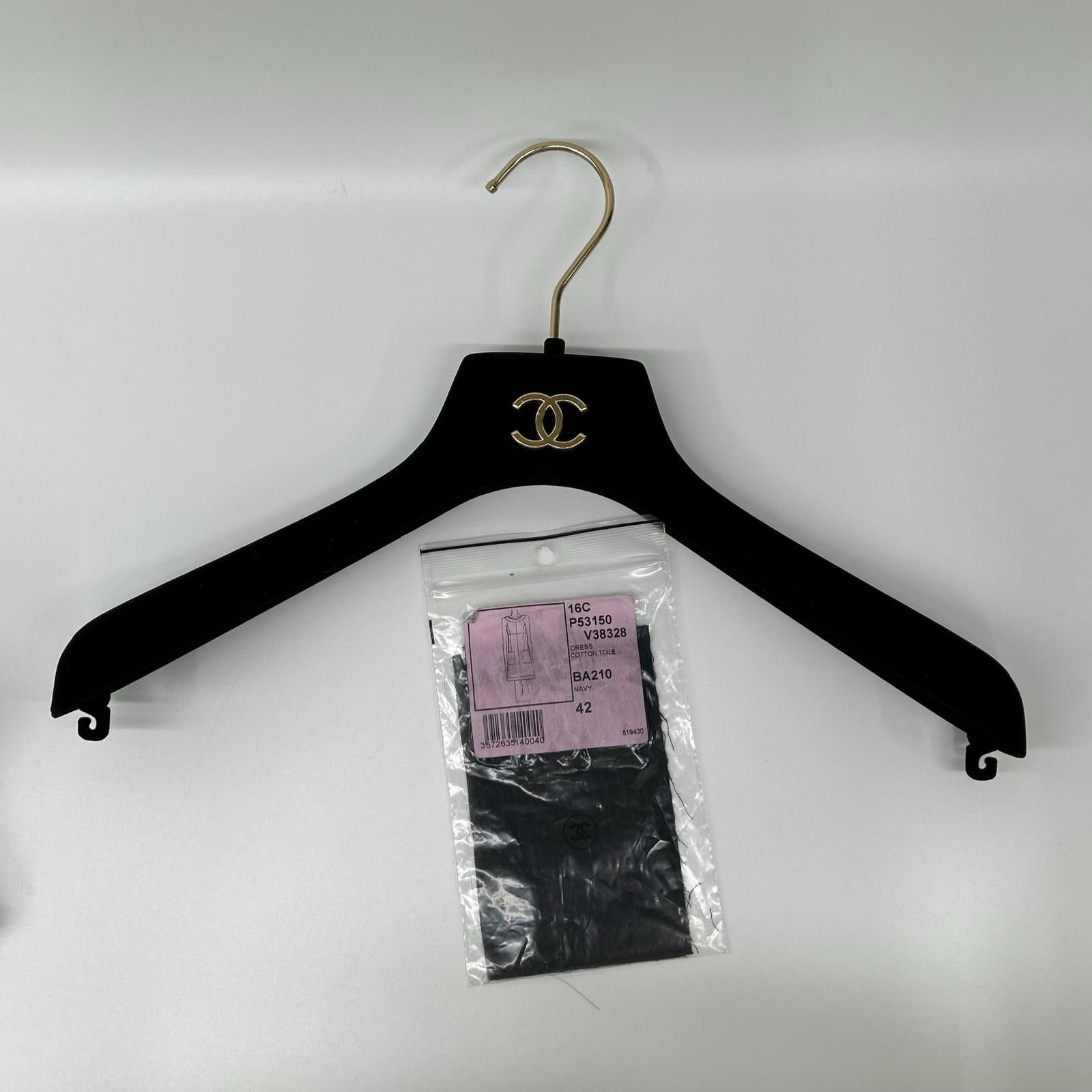 CHANEL シャネル P53150V38328 ネイビー ノースリーブ ワンピース 42