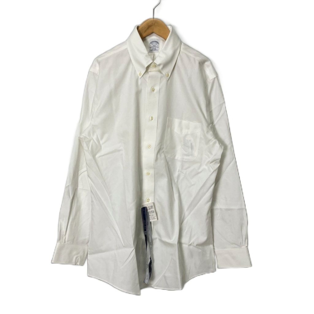 ブルックスブラザーズ BROOKS BROTHERS ノンアイロンシャツ ボタンダウン シャツ 長袖 15 1/2 ホワイト