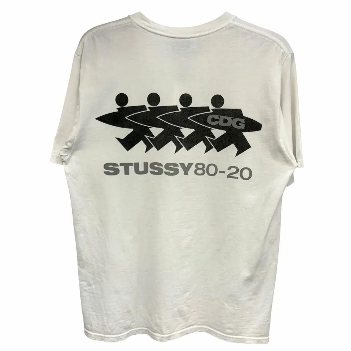 STUSSY X コム・デ・ギャルソン サーフマン 白 半袖Tシャツ M