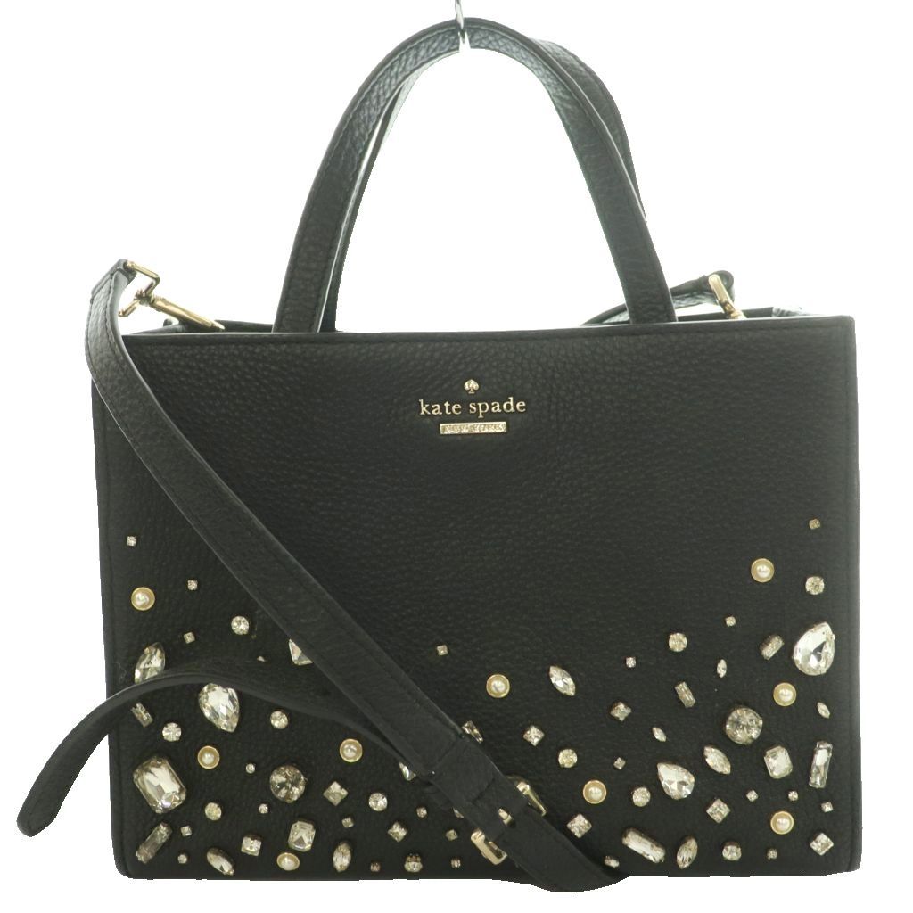 ケイトスペード KATE SPADE ヘイズ ストリート リュクス サム hayes street luxe sam 2WAYバッグ ハンド ショルダー ビジュー 黒 ブラック /SS ■OS