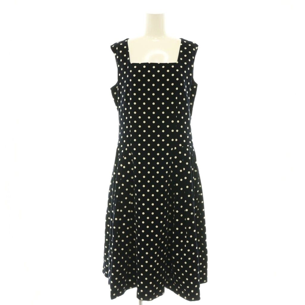 コムデギャルソンコムデギャルソン COMME des GARCONS COMME des GARCONS コムコム RS-O023 AD2006 ワンピース ノースリーブ ベロア ドット S ネイビー ホワイト /ES ■OS