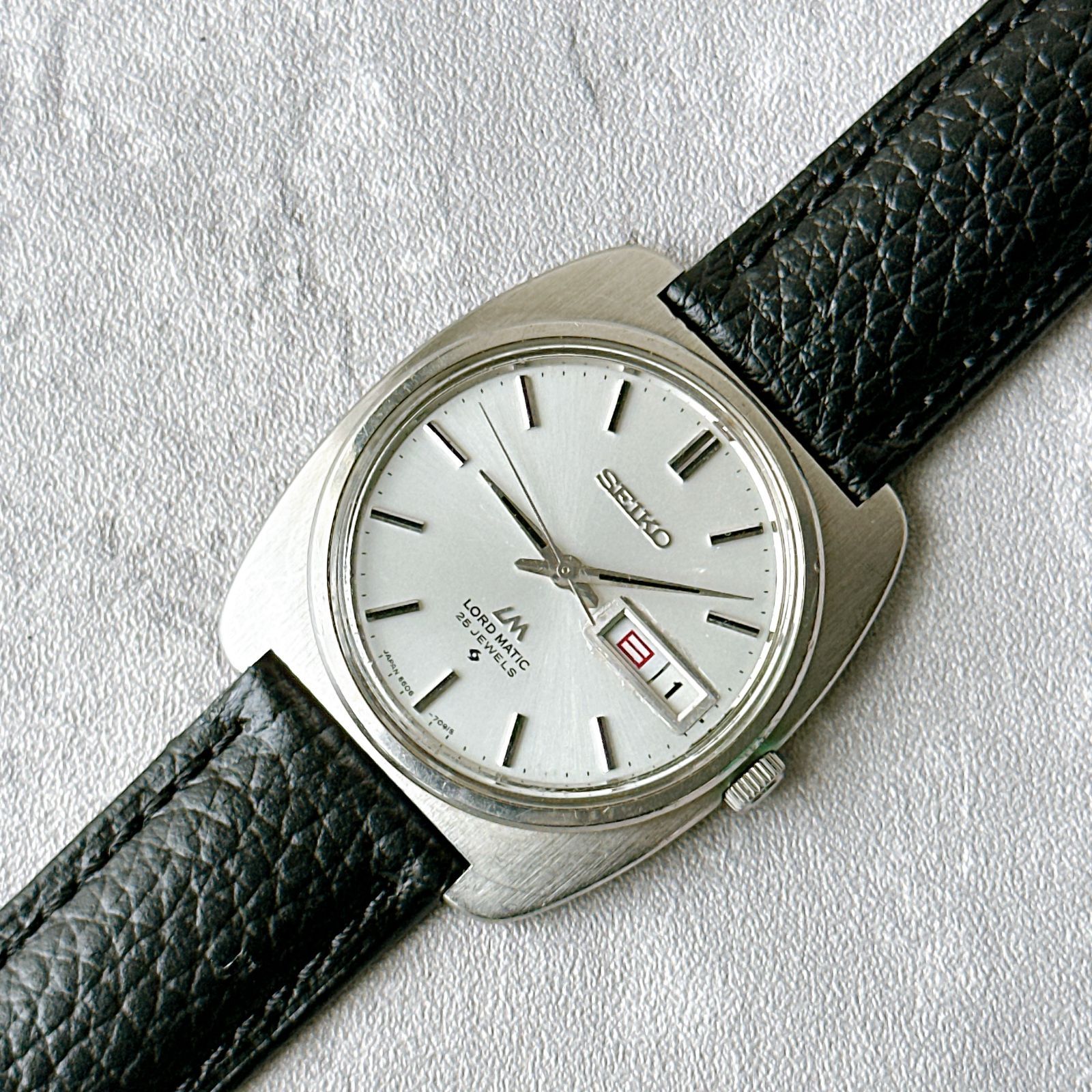SEIKO LORD MATIC セイコーロードマチック 5606-7130 25石 自動巻 シルバーダイヤル デイデイト ヴィンテージ メンズ腕時計