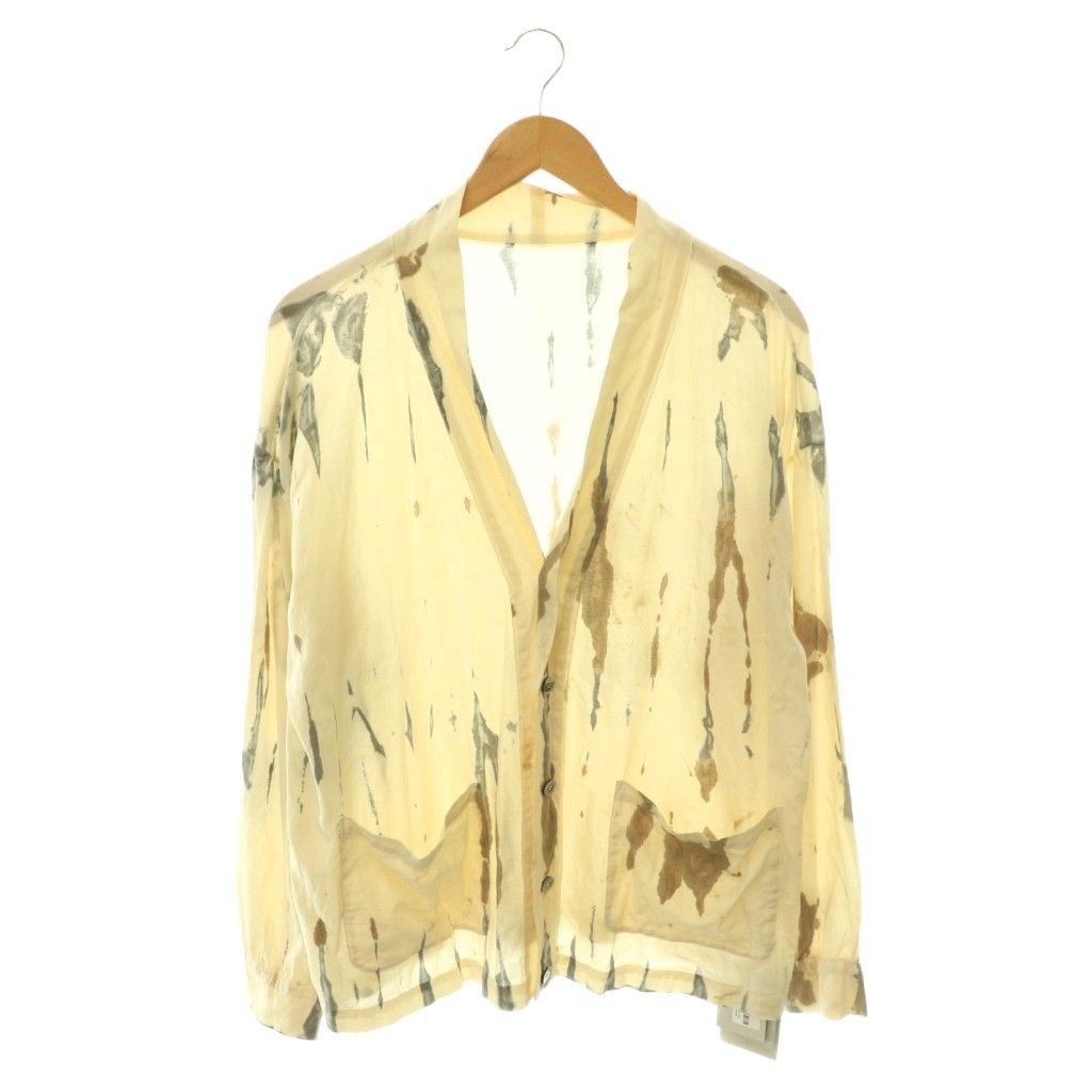 タカラジマセンコウ 宝島染工 quare cardigan camo カーディガン Vネック アイボリー マルチカラー /ES ■OS ■SH