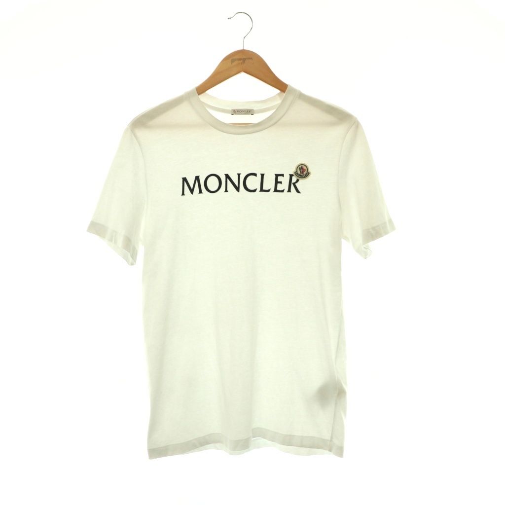 モンクレール MONCLER H20918C00025 SS T-SHIRT Tシャツ カットソー 半袖 S ホワイト ブラック /ES ■OS