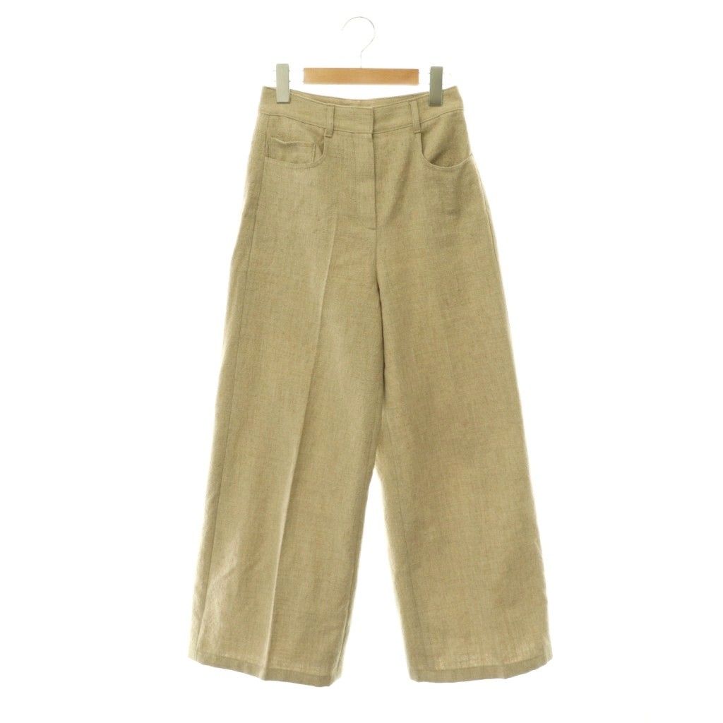 セオリーリュクス theory luxe 26SS COLIN LOLLY PANT パンツ ワイド ジッパーフライ 34 ベージュ /NR ■OS