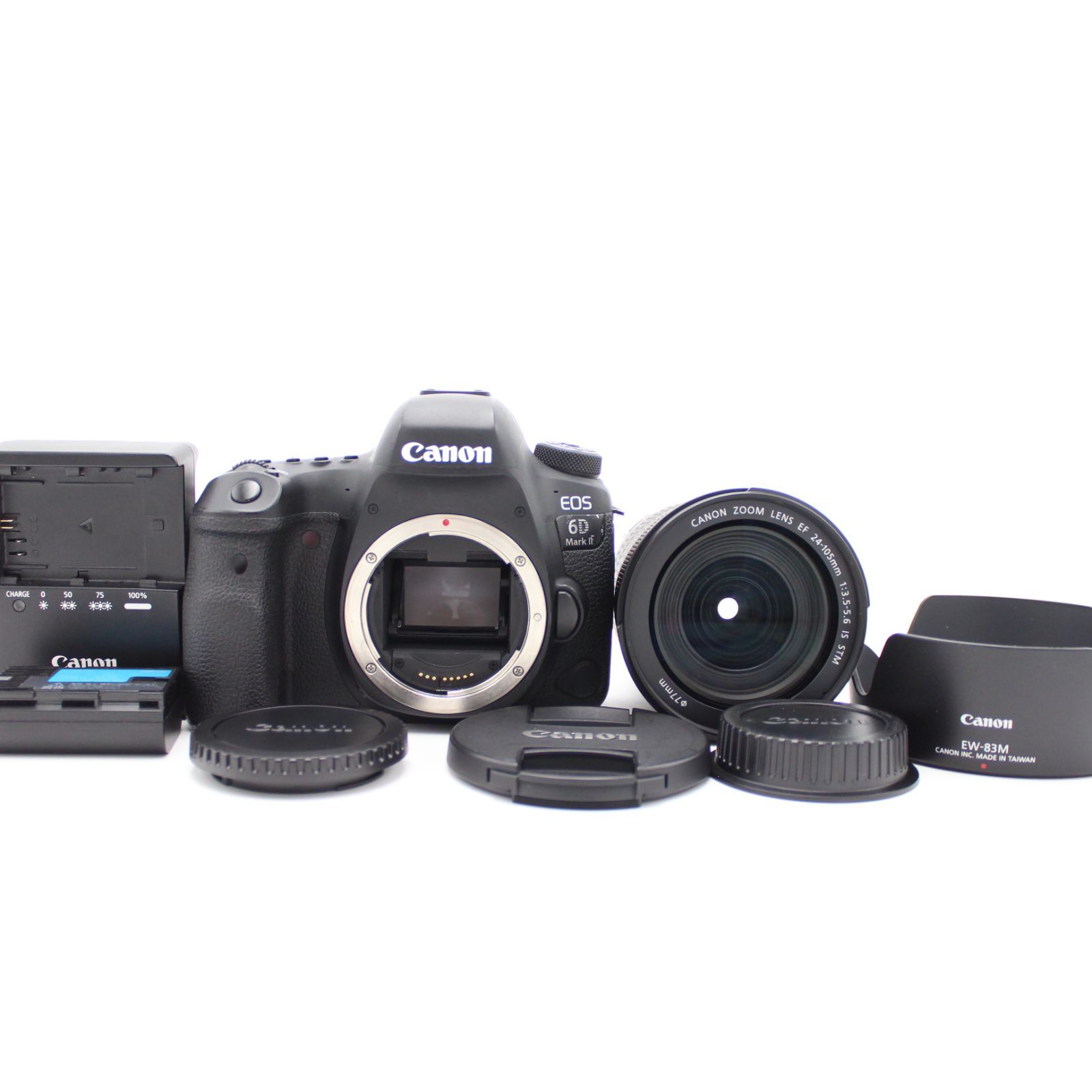 ■良品■ CANON デジタル一眼レフカメラ EOS 6D Mark II EF24-105 IS STM レンズキット EOS6DMK2-24105ISSTMLK ♯13506