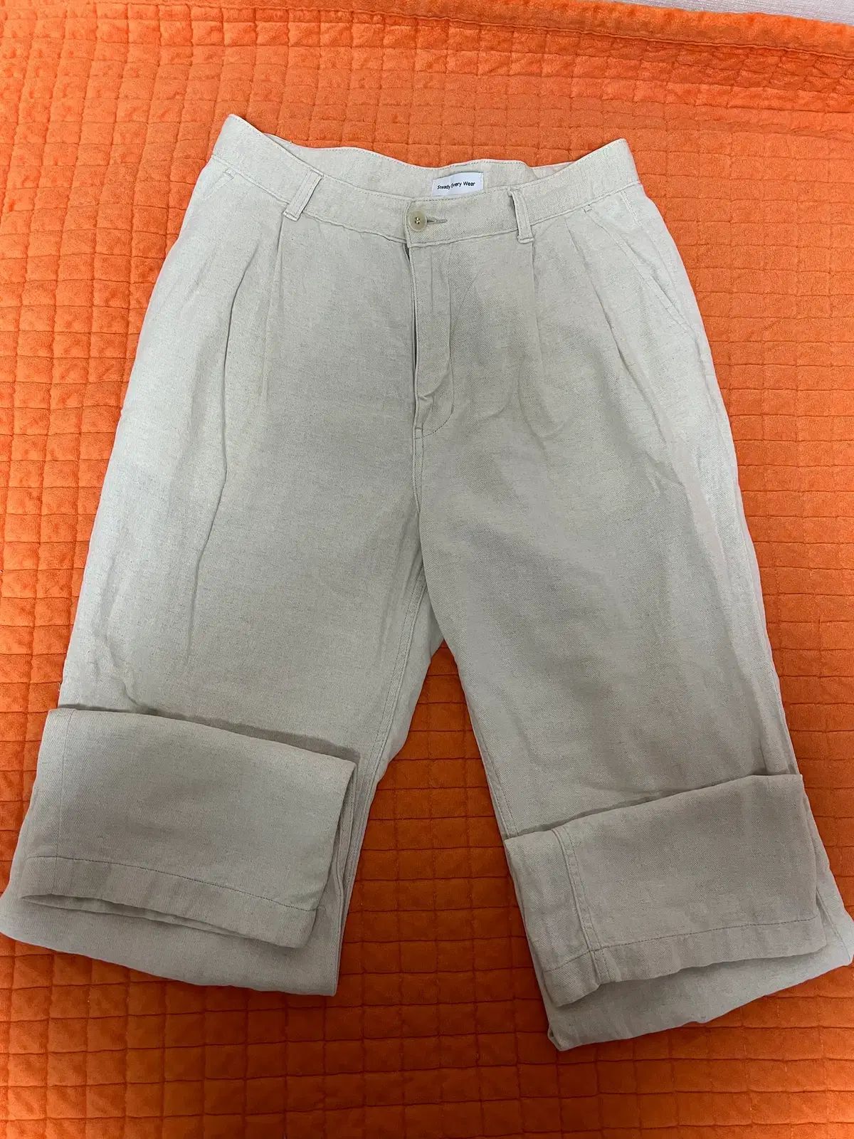 sew ステディエブリウェア リラックスド コットン リネン パンツ (ナチュラル)