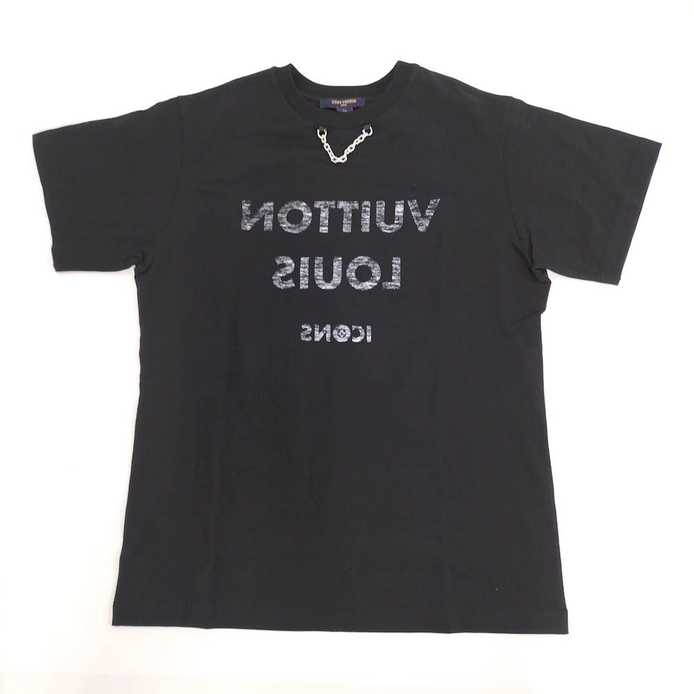 ルイヴィトン LOUIS VUITTON LVロゴ Tシャツ 黒 S メンズ