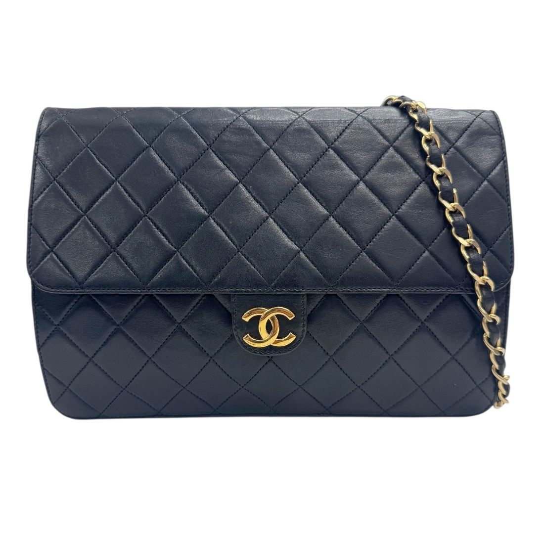 CHANEL シャネル マトラッセ25 プッシュロック チェーンショルダー ゴールド金具 ココマーク ショルダーバッグ　ヴィンテージ ヴィンテージシャネル 肩掛け 人気 お洒落 お出掛け 【ブランドギャラリー心斎橋店】