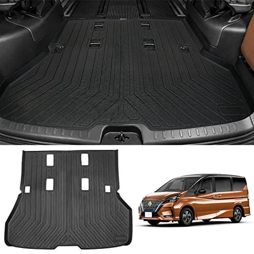 Mixsuper ニッサン セレナ C27系 ラゲッジマット トランクマット 3D ラゲージトレイ 車種専用設計 NISSAN SERENA C27 2016年8月~現行 立体成型 立体カーゴマット TPE素材 防水 耐摩擦 耐汚れ 荷物収納 内装パーツ as