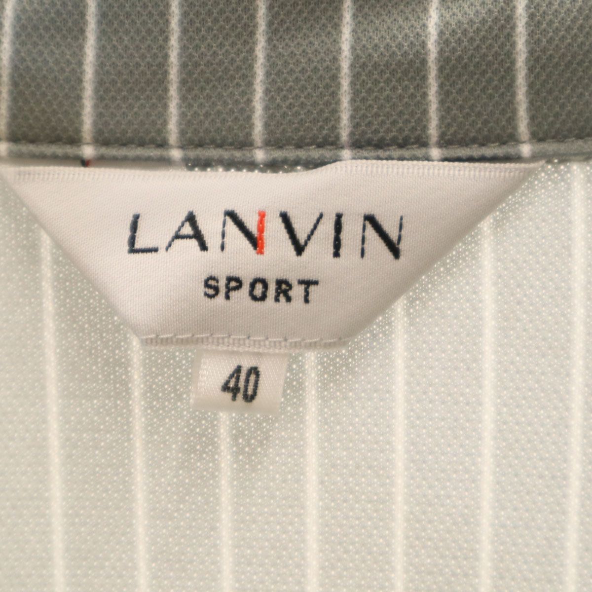 LANVIN SPORT ランバンスポール ストライプ柄 ゴルフ 半袖 ポロシャツ
