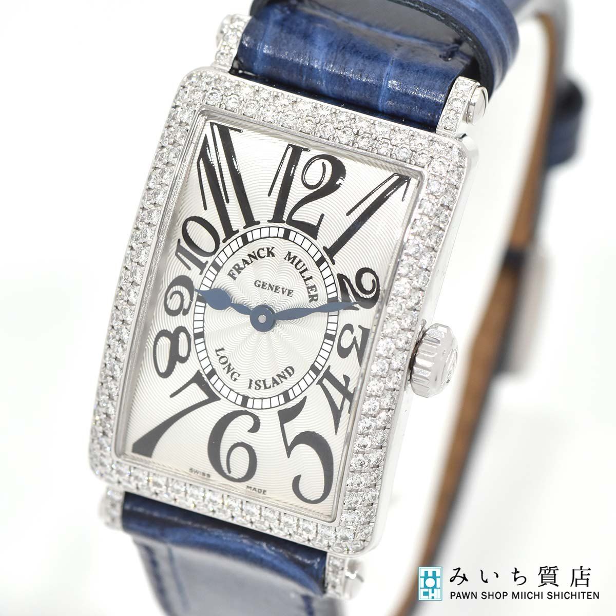 稼働 腕時計 FRANCK MULLER フランクミュラー ロングアイランド 902QZD ダイヤベゼル 750 2025.4電池交換 ベルト社外 H17221