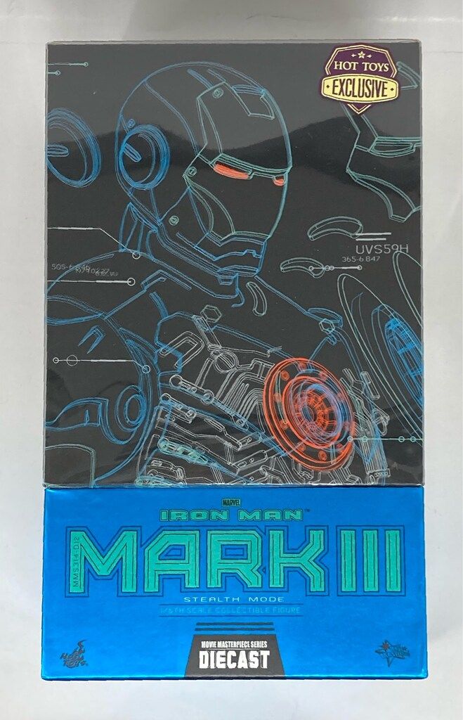 HOTTOYS MOVIE MASTERPIECE DIECAST IRON MAN MARK 3 / BLUE STEALTH MM314D12