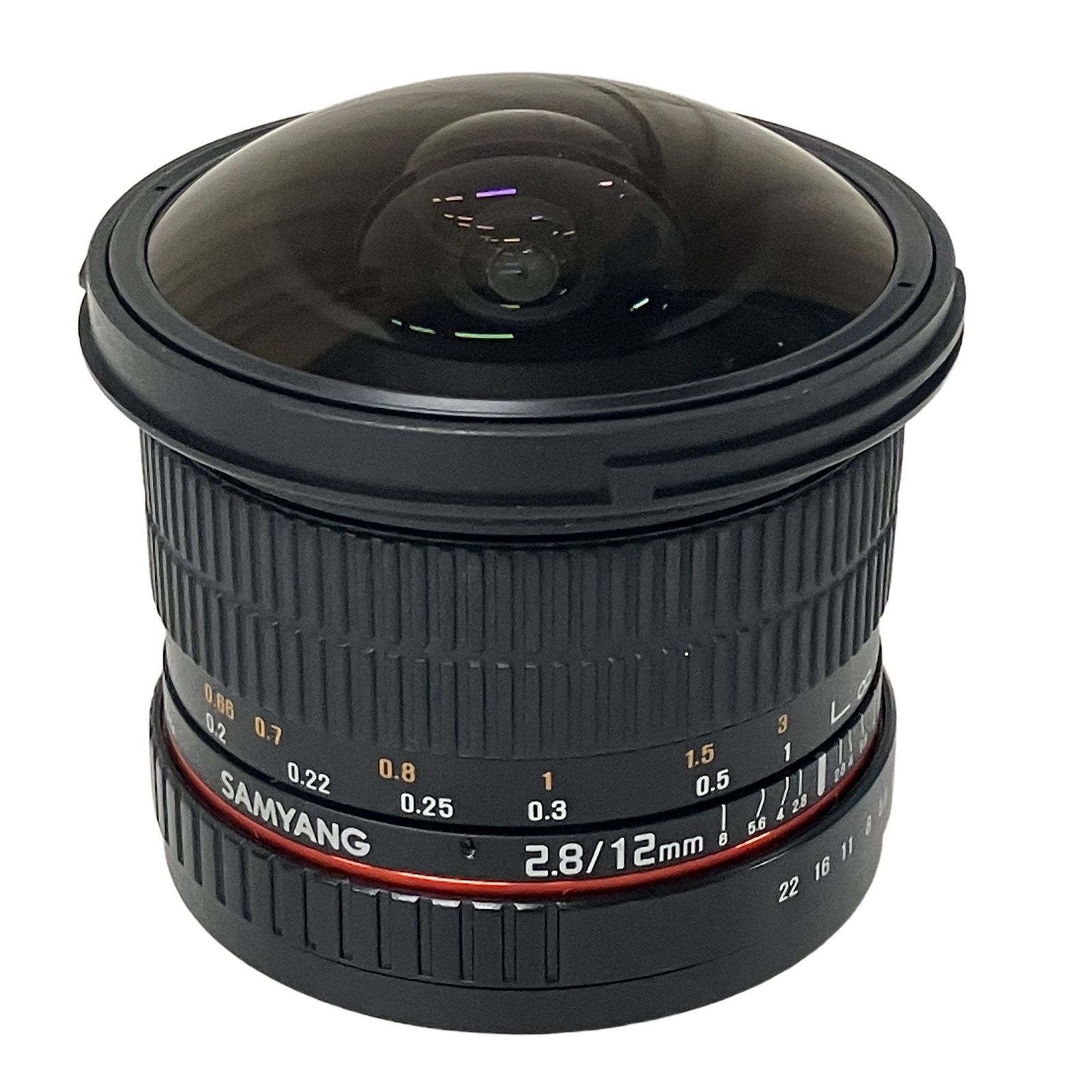 SAMYANG F2.8 12mm ED AS NCS FISH-EYE LENS Canon キャノン EOS EFマウント用 カメラレンズ 魚眼レンズ 超広角 単焦点 サムヤン 中古 S11390062