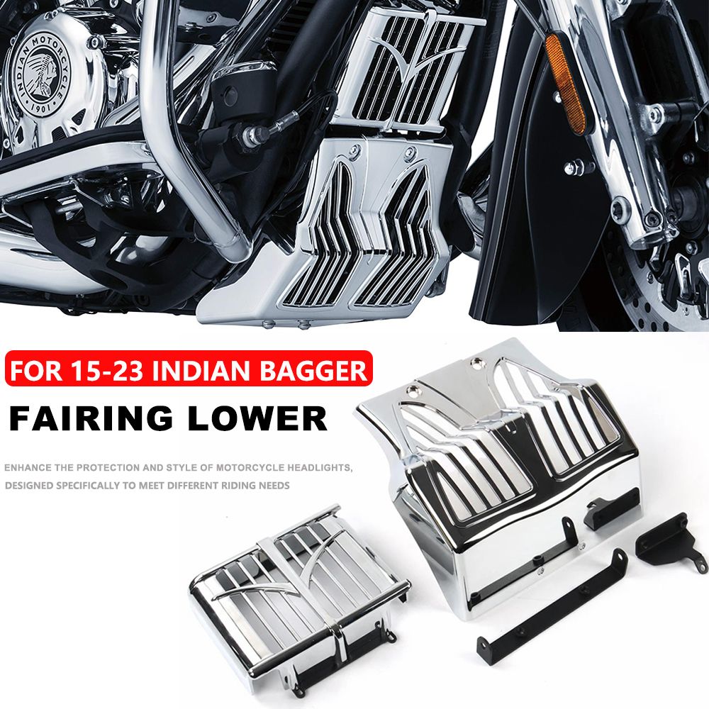 Indian Springfield Dark Horse対応 チンフェアリング オイルクーラーカバー スポイラーマッドガード 2018-2025 ABS製