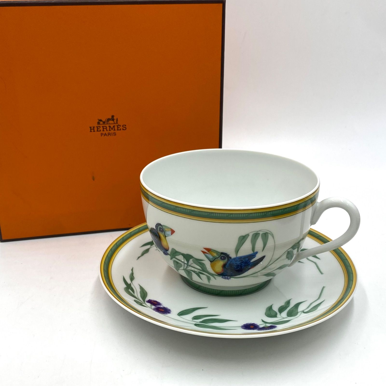 希少】【未使用品】 HERMES エルメス トゥカン カップ ソーサー ペア 