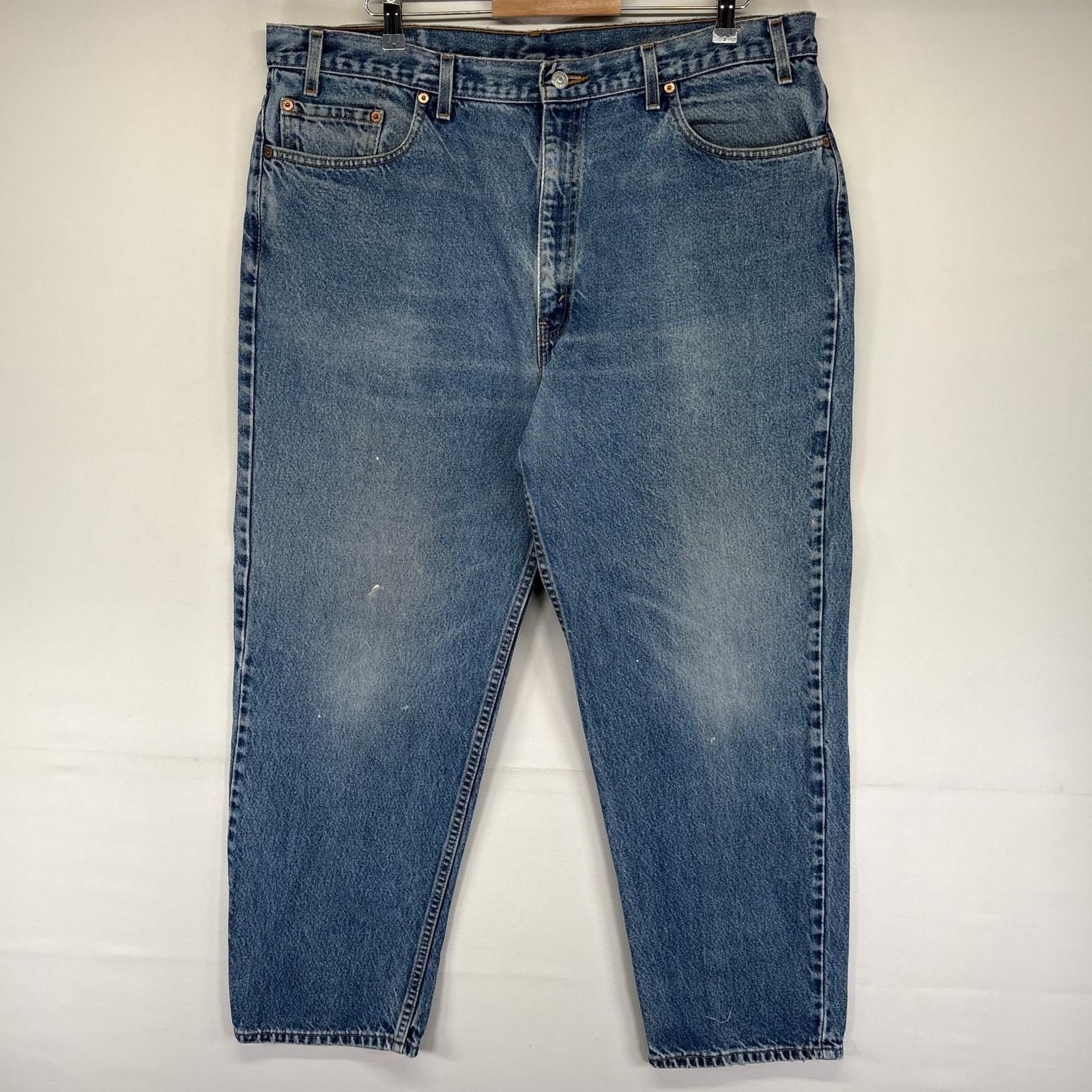 古着 リーバイス Levi's USA製 デニム パンツ Gパン ジッパーフライ 大きいサイズ 550 テーパード 5ポケット W42 L30 ブルー系 メンズ