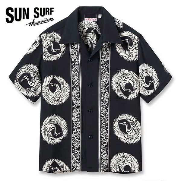 サンサーフ【SUN SURF】SS39629 RAYON HAWAIIAN SHIRT “ORIENTAL BORDER” 半 袖 アロハシャツ ハワイアンシャツ レーヨン 総柄シャツ 日本製