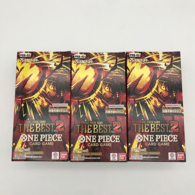 【未使用品】 ワンピースカードゲーム ワンピースカードTHE BEST Vol.2 BOX３個まとめ 【071-260624-sy-01-oto】