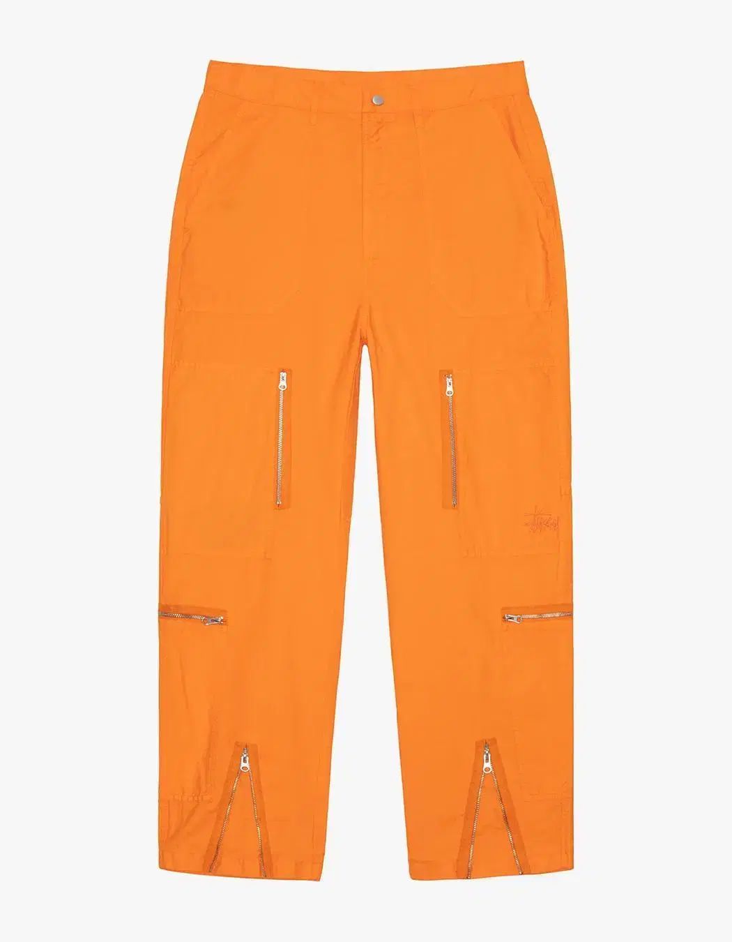 STUSSY ピグメント ダイド ナイト フライト パンツ オレンジ