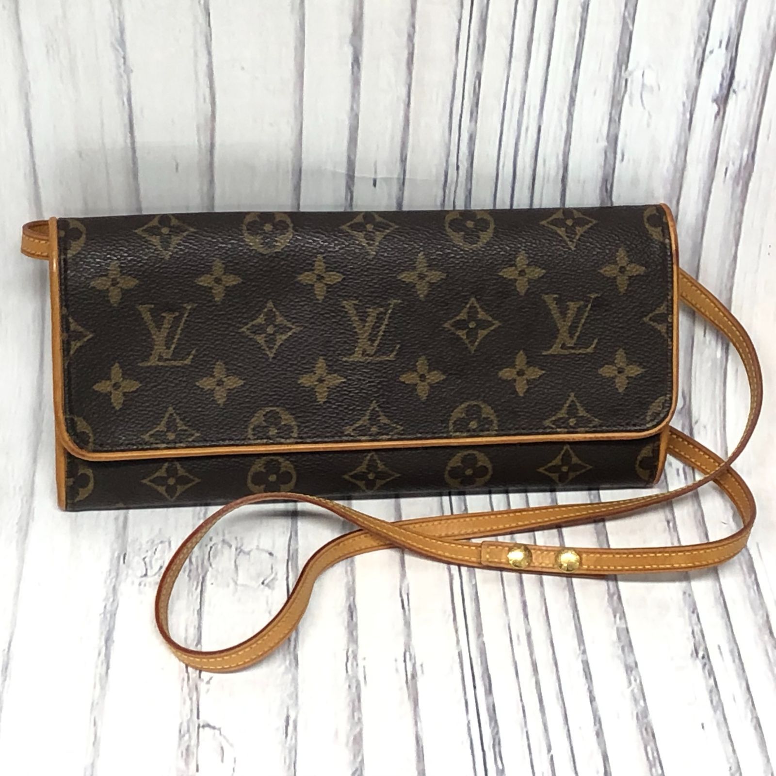 m001 X(60) ルイヴィトン ポシェットツインGM モノグラム ショルダーバッグ M51852 Louis Vuitton Shoulder Bag LV