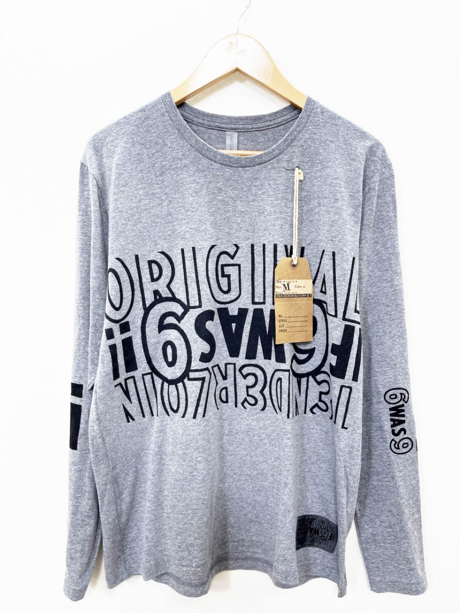 美品 TENDERLOIN テンダーロイン ASH 3A プリント ロングスリーブ Tシャツ sizeM/グレー ■■◎メンズ