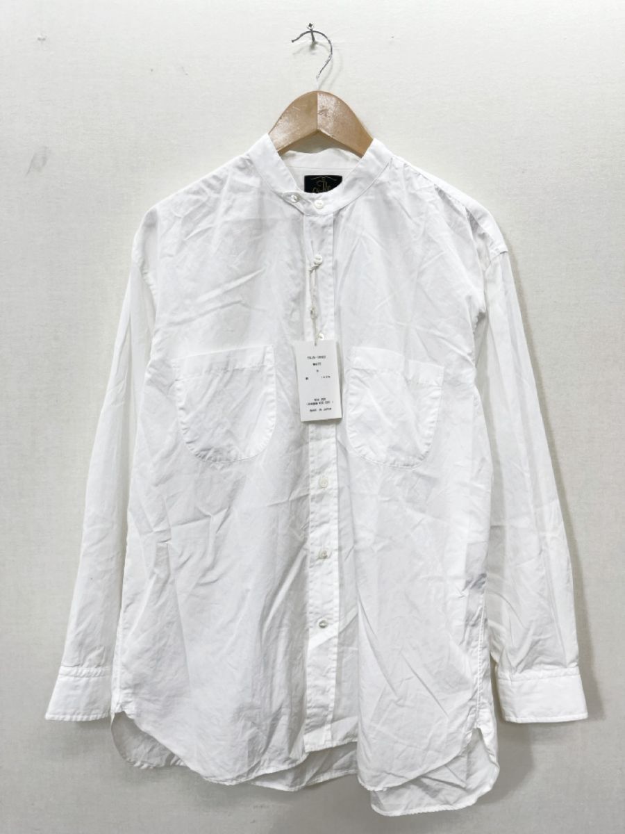 美品 The Stylist Japan ザスタイリストジャパン バンドカラー シャツ sizeS/白 メンズ