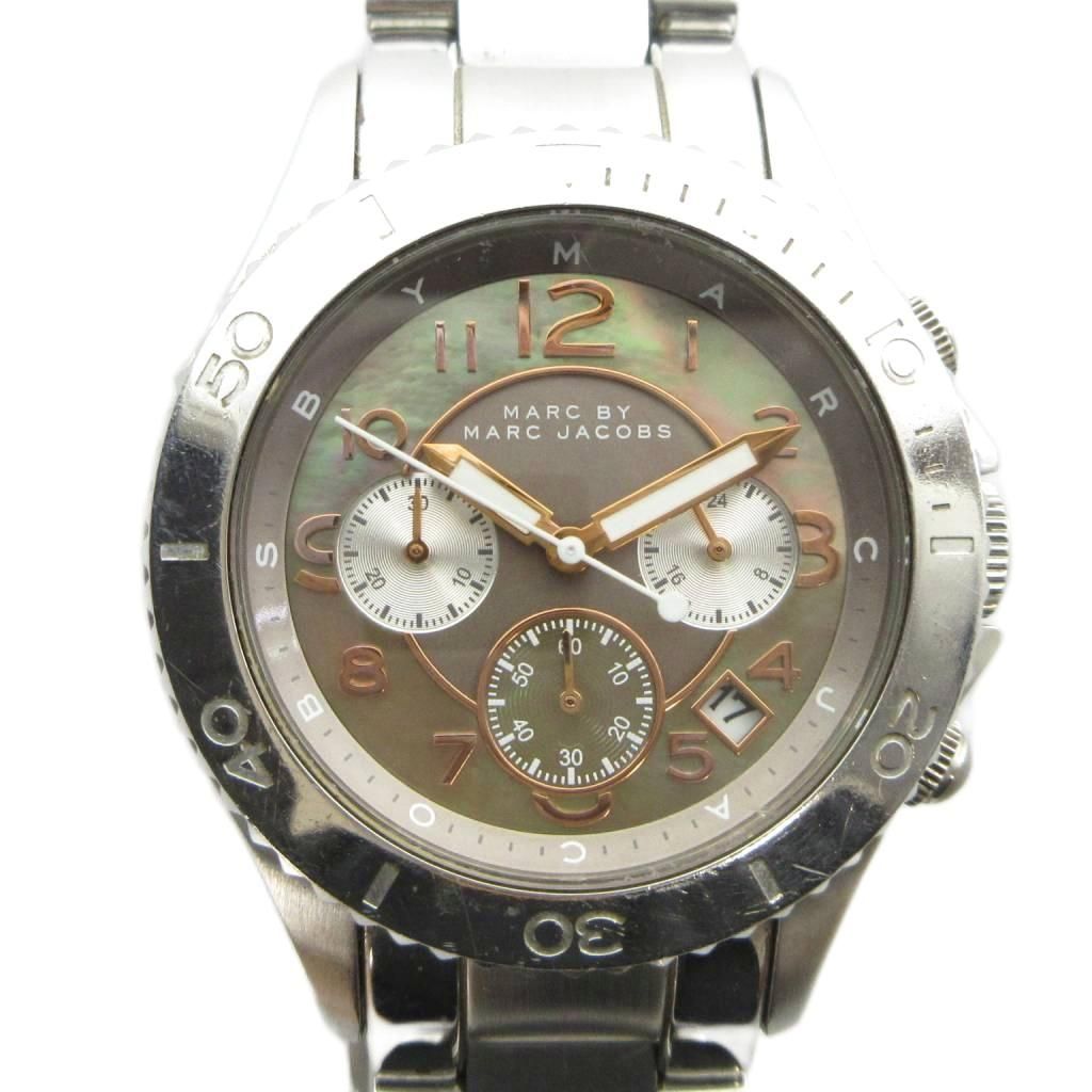 マークバイマークジェイコブス MARC by MARC JACOBS MBM3250 腕時計 ウォッチ クォーツ クロノグラフ カレンダー付き シルバー色 ■GY18 /MQ