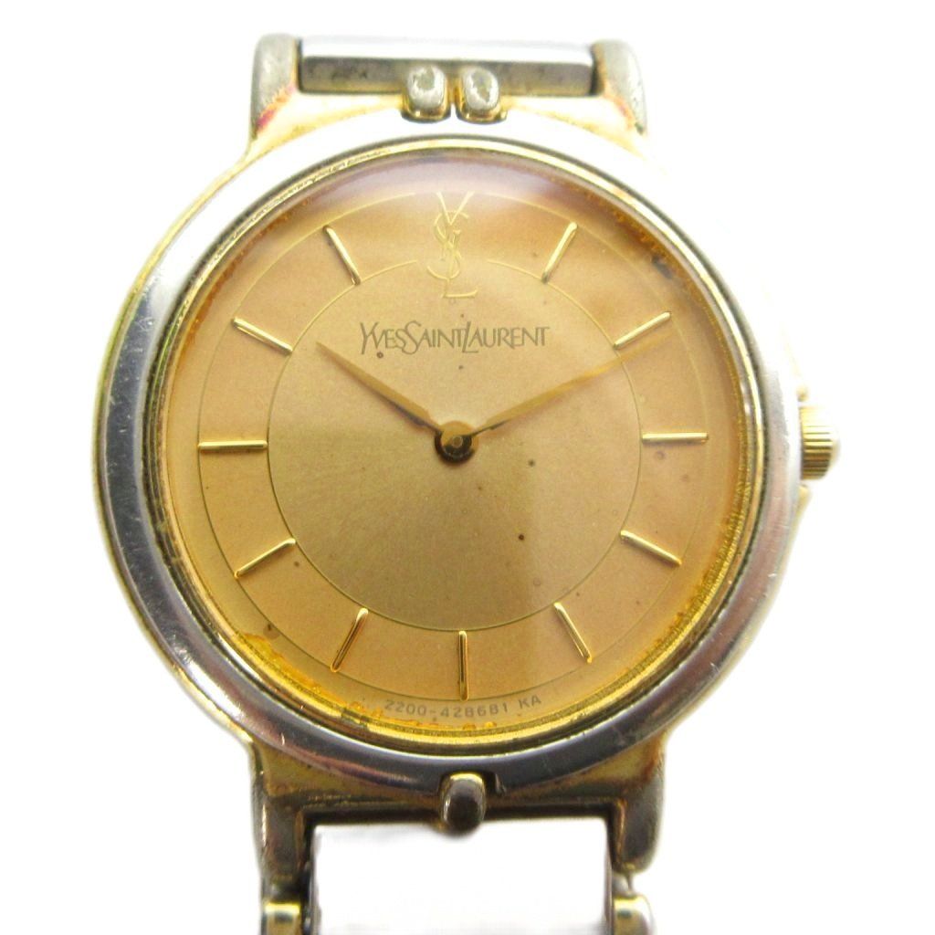 イヴサンローラン YVES SAINT LAURENT 2200-228481 腕時計 クォーツ ウォッチ ロゴ シルバー色 ■GY18 /MQ