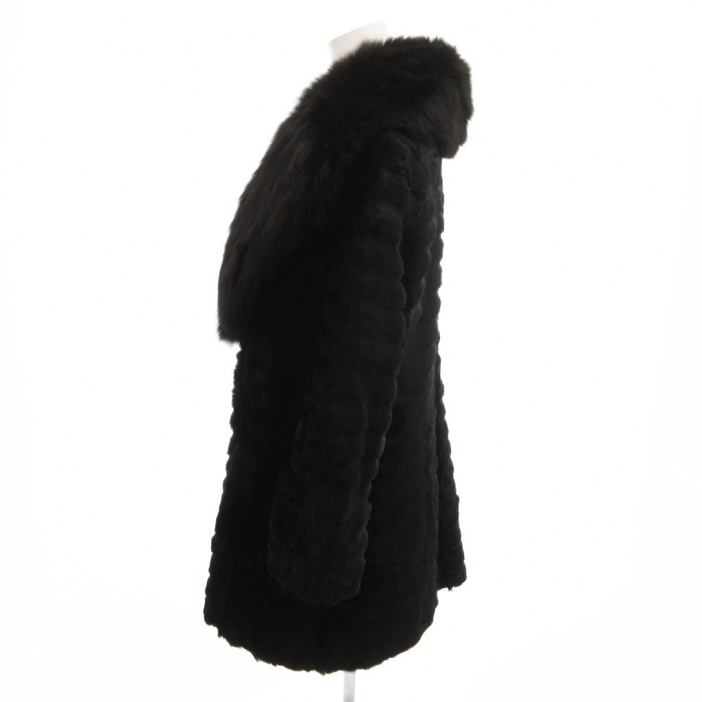 2 超美品　グレ　GRES シェアードミンク　ファーコート　ロング　黒 Deluxe Fur by Onward 美品 ファーコート 毛皮 シェアードミンク