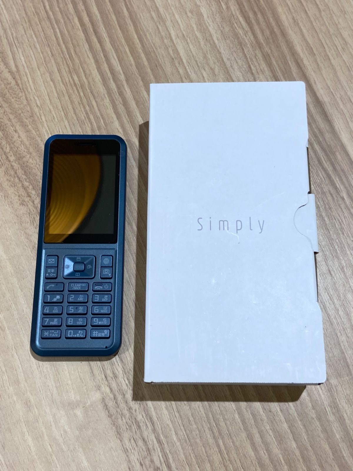 [Unused with Box] Simply Simple 603SI Dark Blue SoftBank Ymobile Feature Phone Mobile Phone Mobile Phone Y! Mobile SoftBank
