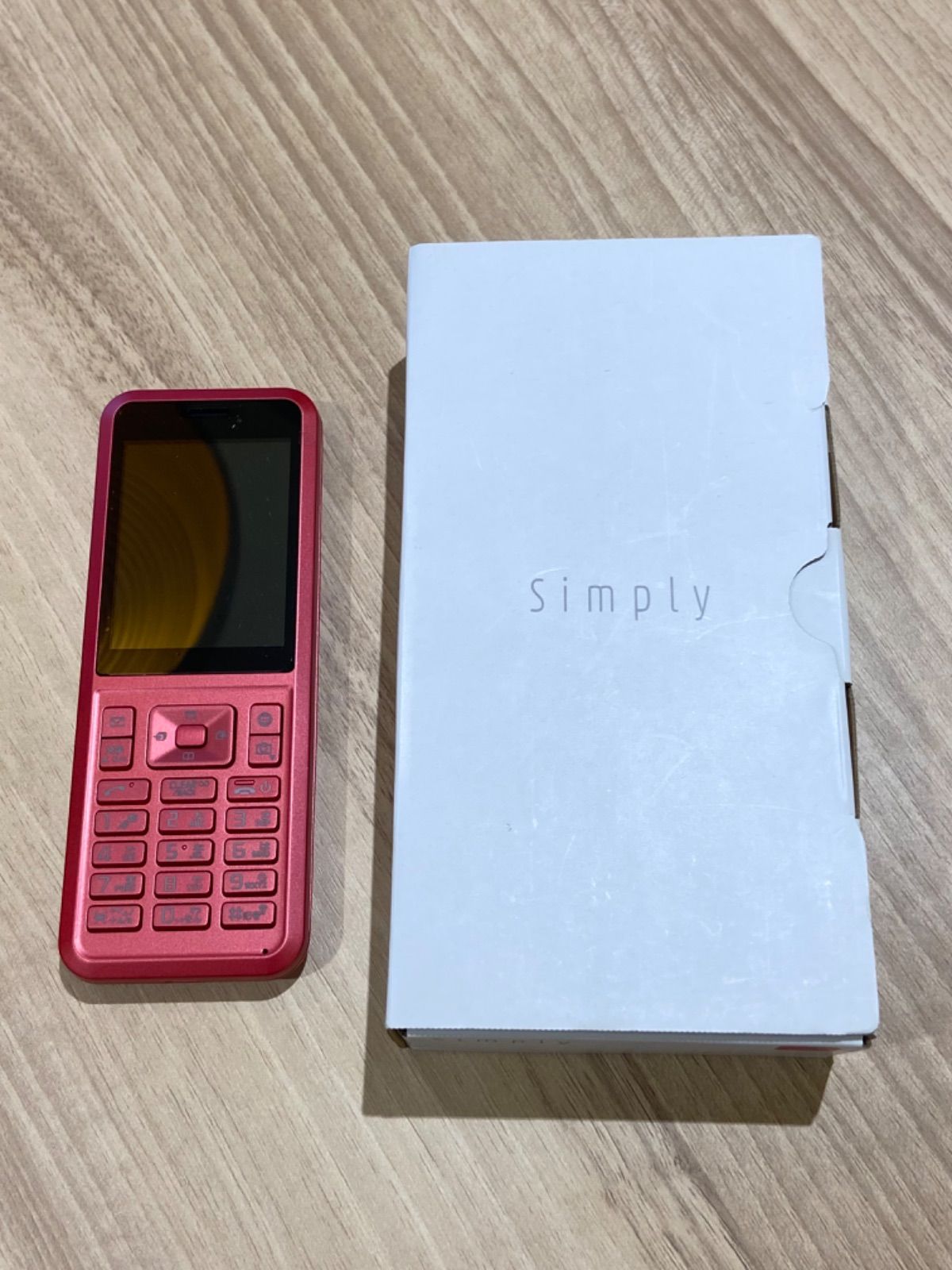 未使用 Simply 603SI レッド ガラケー - メルカリ