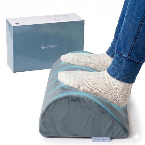 【新品】MyComfort プレミアム フットレスト デスク下 足置き 足置き台 足枕 あしまくら リモートワーク テレワーク デスク 車用 母の日 父の日 ギフト プレゼント 誕生日 に (グレー) 0ebad8f0