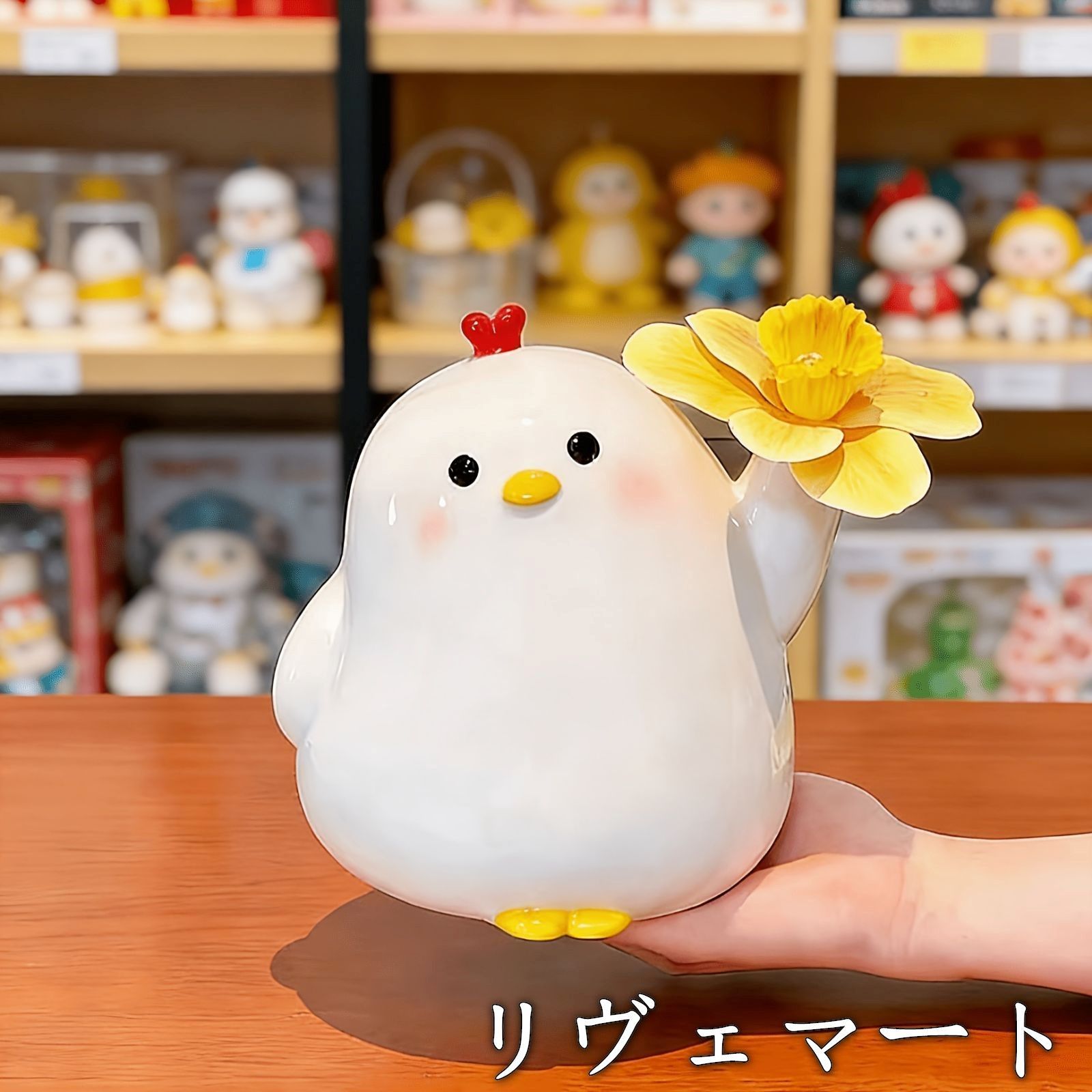 花瓶 花びん セラミック 可愛い鶏 にわとり ニワトリ インテリア雑貨 花器 生け花 装飾 玄関 リビング ダイニング ギフト プレゼント 一輪挿し 棚装飾 ホームデコレーションA624