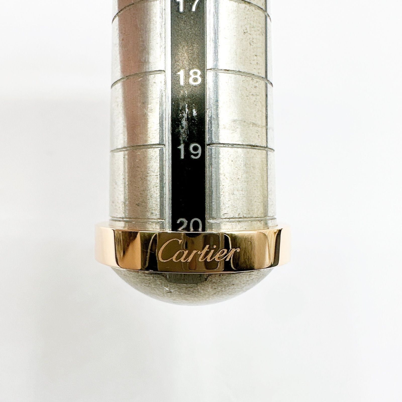 美品🌻Cartier エングレーブド ピンクゴールド リング 61 約20.5号 Y