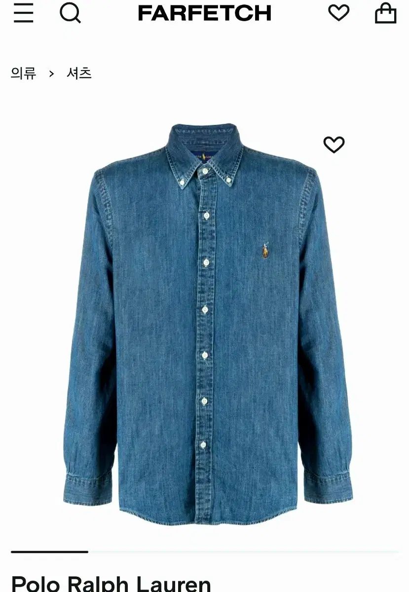 ポロ ラルフローレン インディゴ デニム シャツ クラシックフィット XL 新品