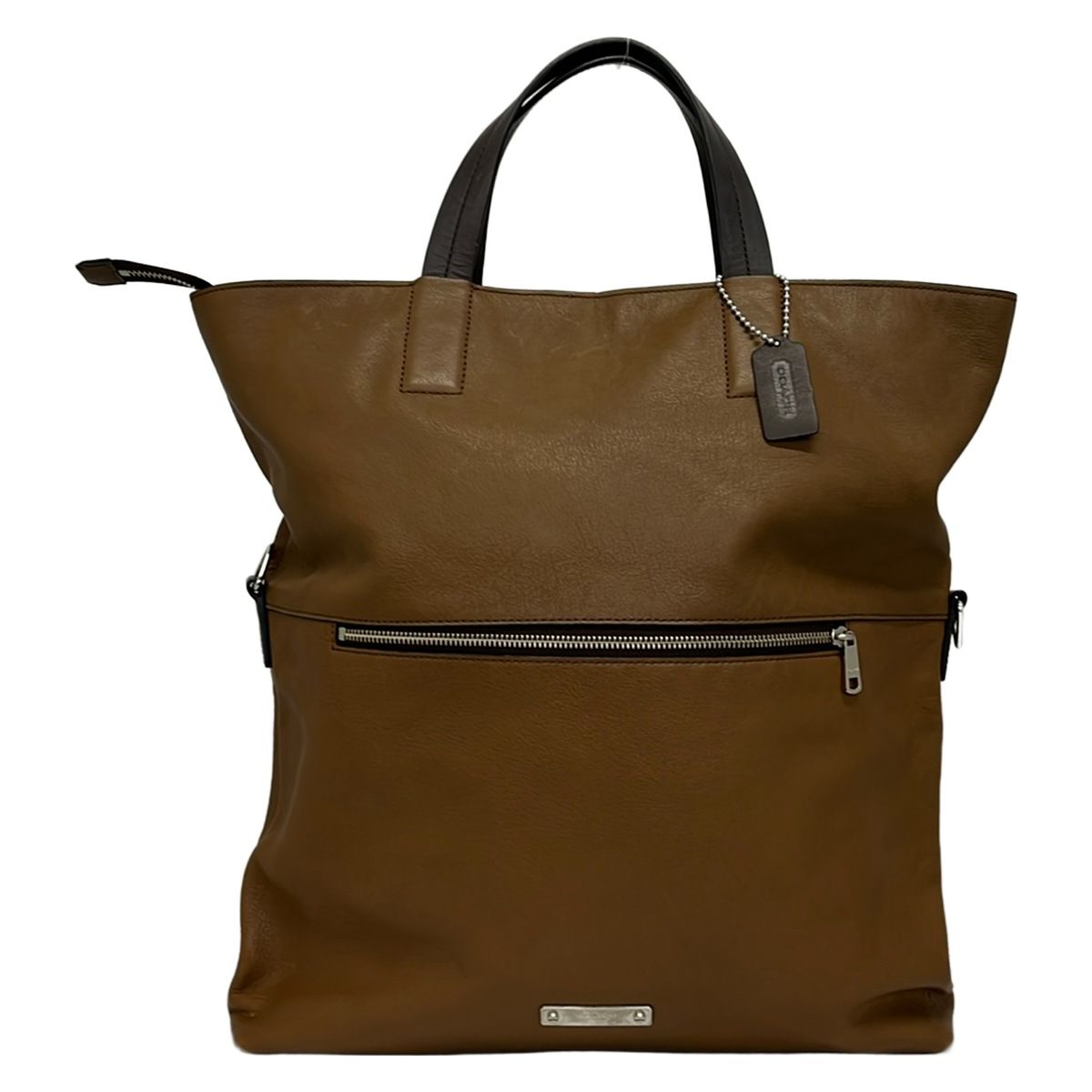 COACH(コーチ) トートバッグ トンプソンレザーフォルドオーバー2WAYトートバッグ 71184 ブラウン×ダークブラウン レザー