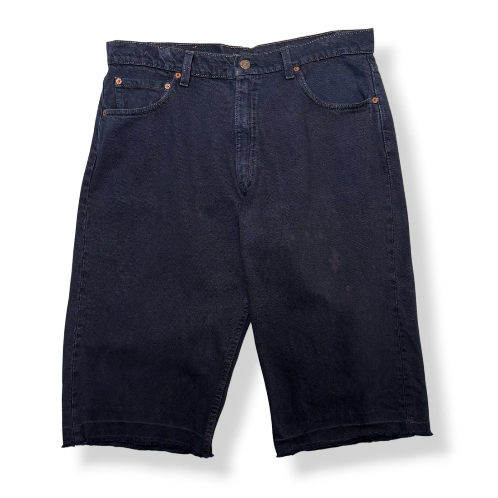 90s Levi's 565 Cutoff Black? Denim Shorts Made in USA 【W36】 90年代 リーバイス バギー ブラック デニム ショーツ ショートパンツ アメリカ製 USA製 古着 ヴィンテージ カットオフ